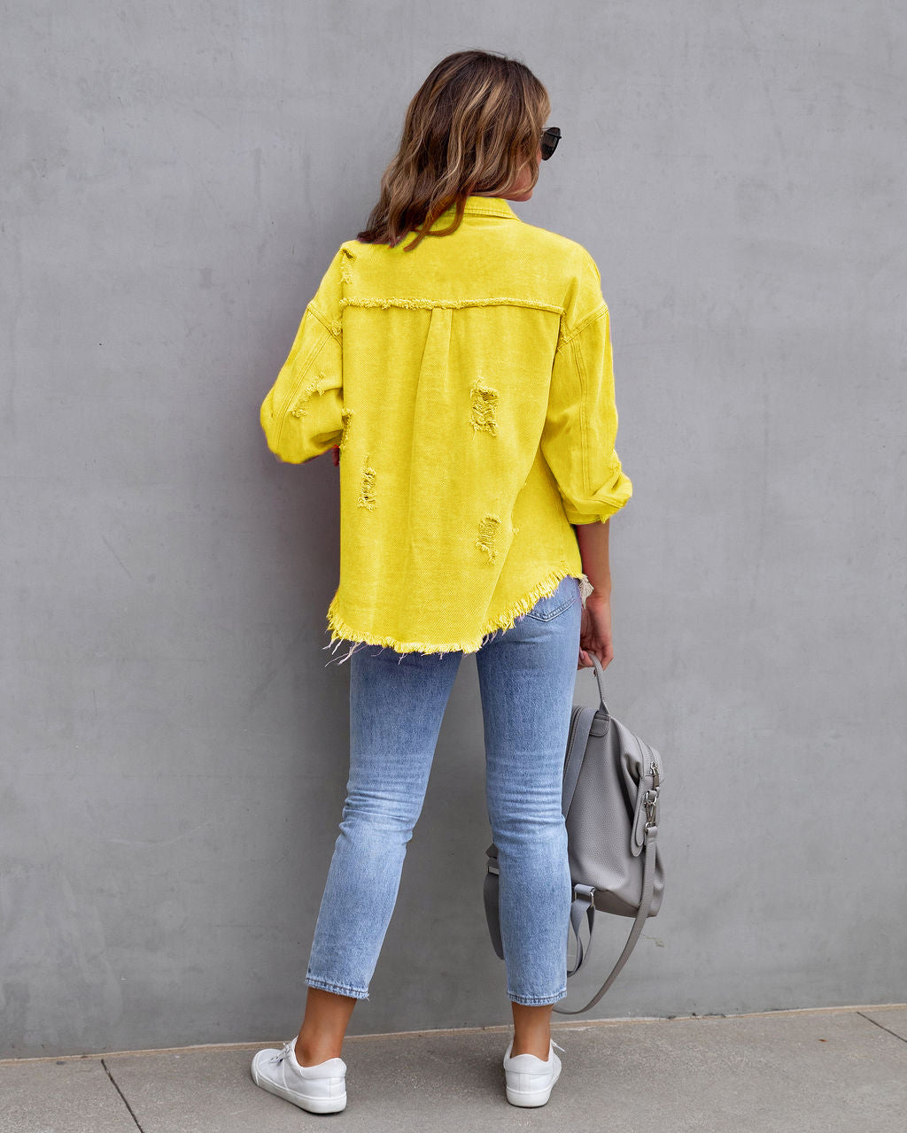 Women's Distressed Denim Jacket