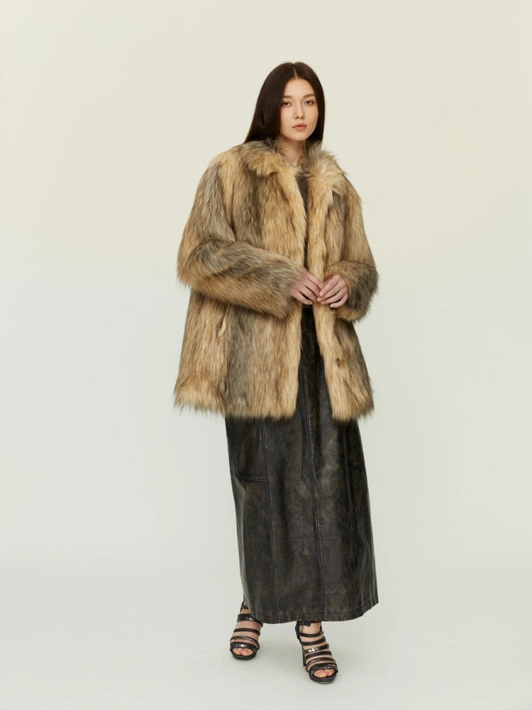 Women's Fashion Fox Fur Coat
