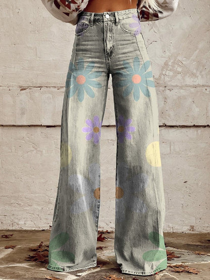 Plus Size Women's Flared Jeans