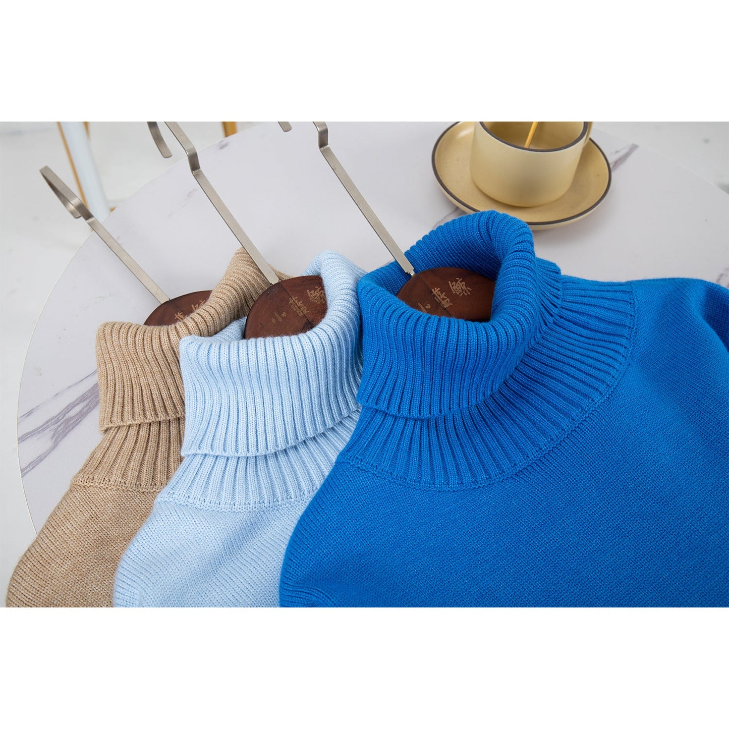 Classical High Neck Knitted Pullover Sweaters