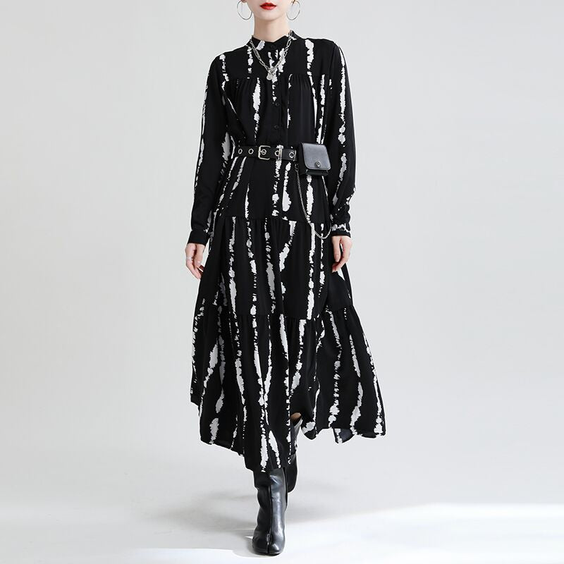 Women Long Sleeves Stand Collar Fall Cozy Dresses-Cozy Dresses-Free Shipping at meselling99