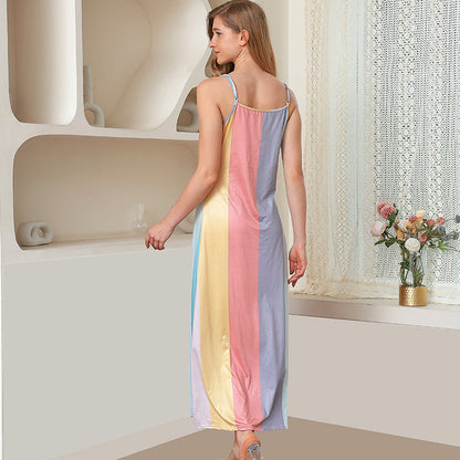Casual Rainbow Summer Tank Top Long Dresses