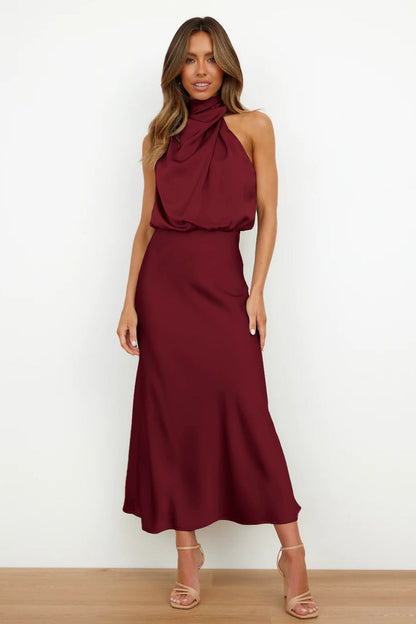 Fashion Stain Sleeveless Evening Dresses