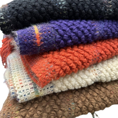 Colorful Popcorn Stitch Knit Shawl
