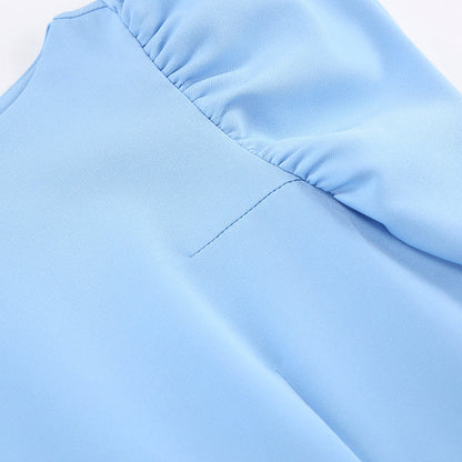 Summer Blue Bodycon Midi Dresses-Dresses-Free Shipping at meselling99