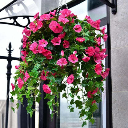Artificial Morning Glory Flowers – Fake Vine Flowers, Plastic Hanging Decor