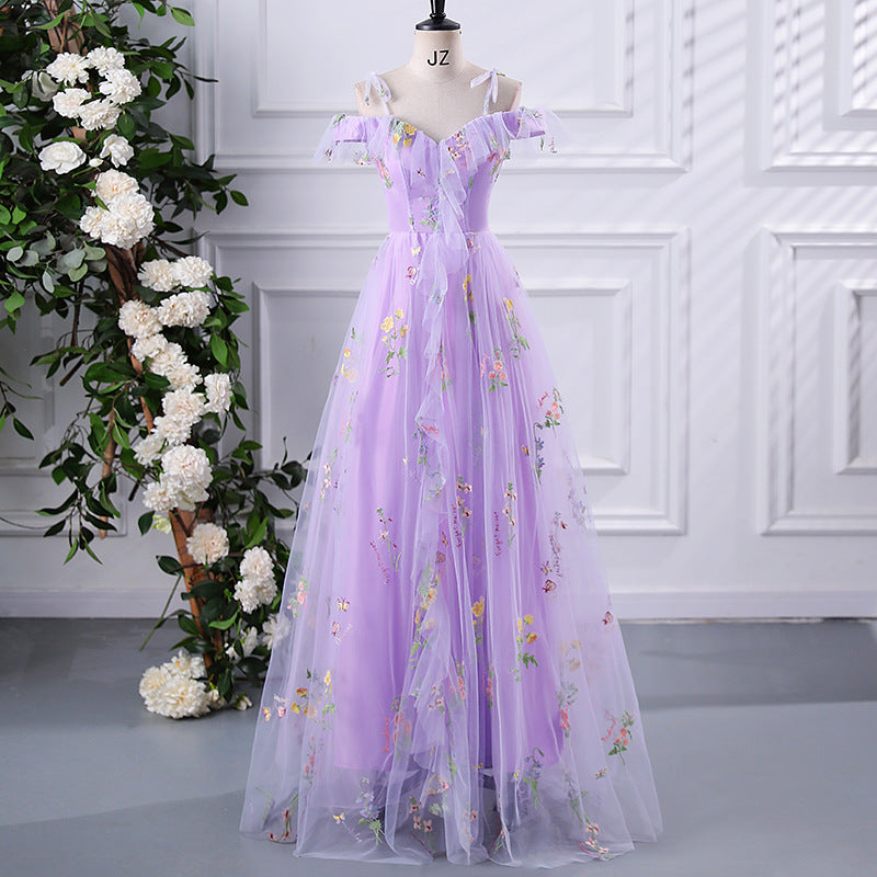 Fairly Off The Shoulder Tulle Bridesmaid Dresses