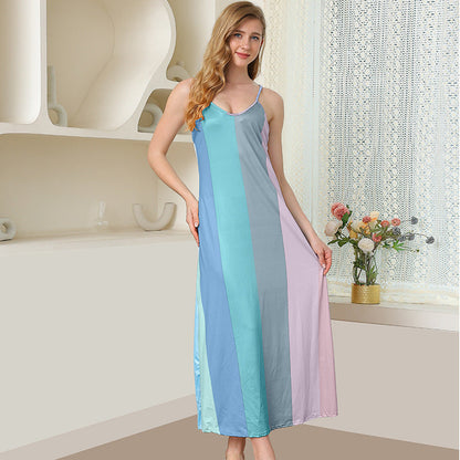 Casual Rainbow Summer Tank Top Long Dresses