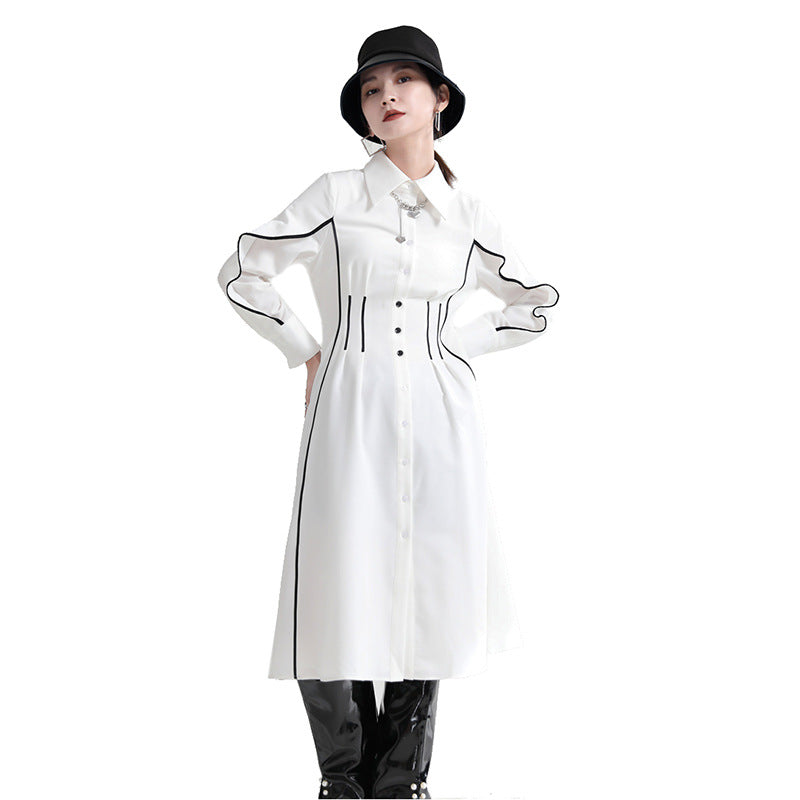 Elegant Ruffled Long Sleeves Midi Dresses-Dresses-Free Shipping at meselling99