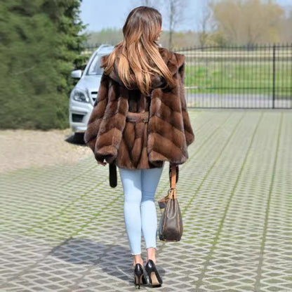 Women’s Mink Fur Coat – Fashionable Faux Fur Jacket