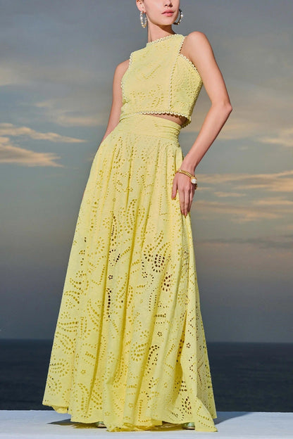 Women's Pocket Dress & Sleeveless Top Set