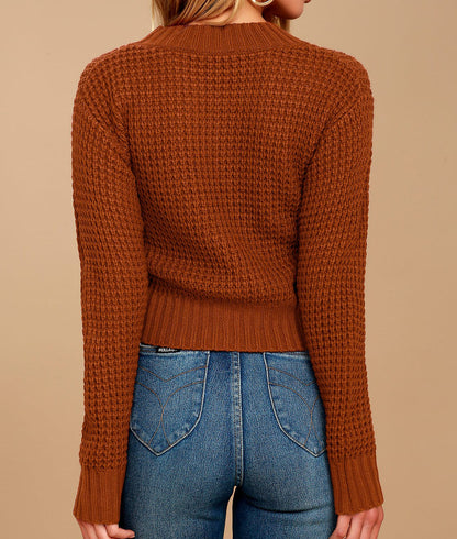 Fashion Round Neck Knitted Pullover Sweaters
