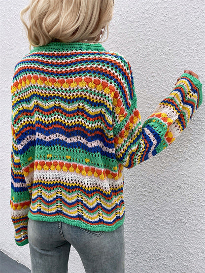 Casual Bohemian Striped Knitted Sweaters