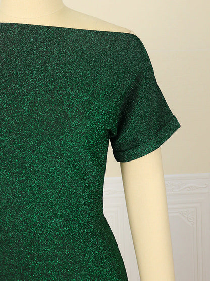 Simple Design High Waist Green Women Party Dresses-Dresses-Free Shipping at meselling99