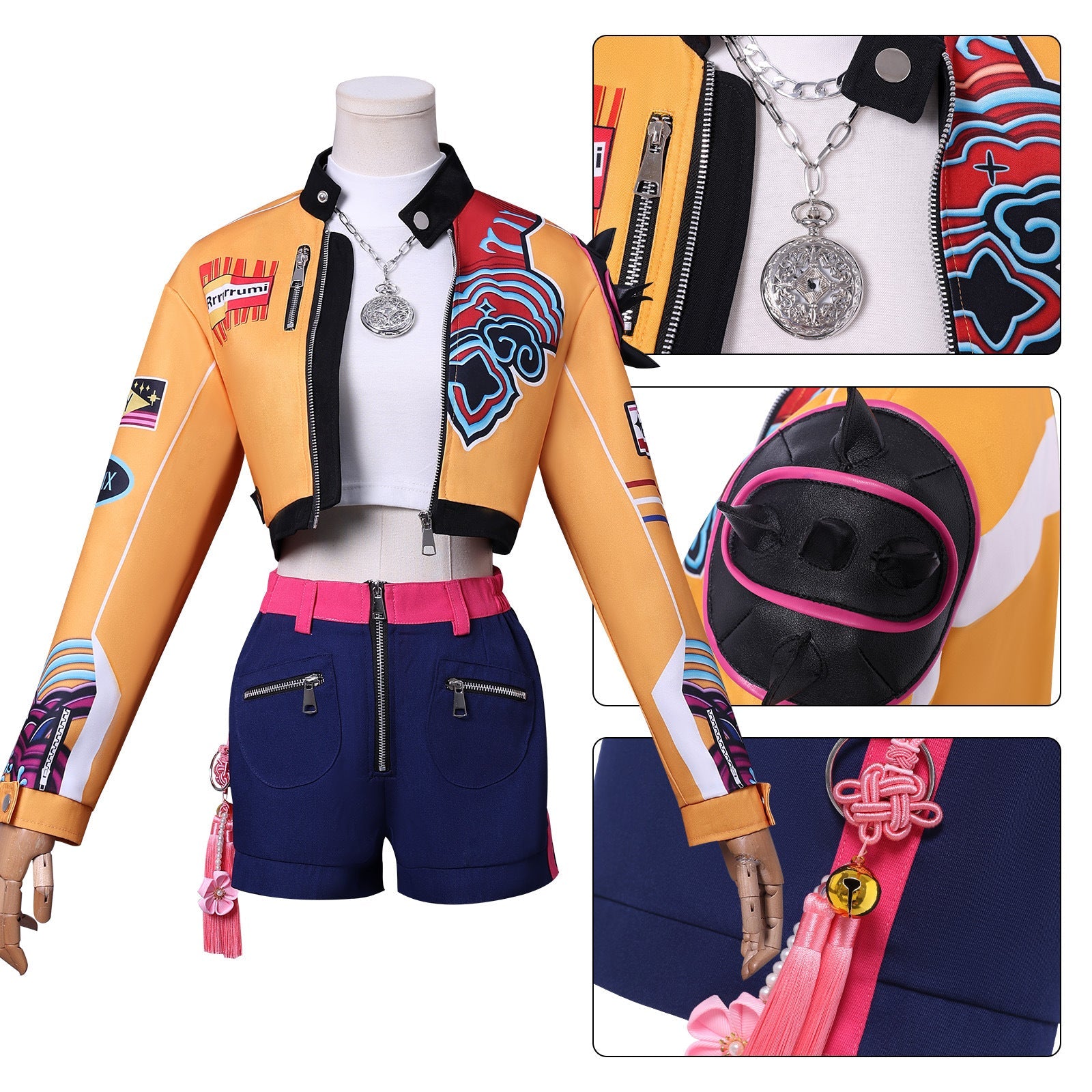 K-POP Demon Hunter Girl Group Cosplay Costume – Lumimira Zoey Outfit