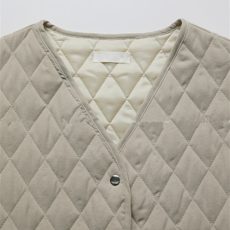 Women's Sleeveless Cotton Quilted Vest