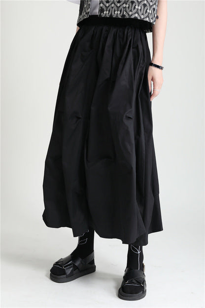 Women's High Waist A-Line Midi Skirt