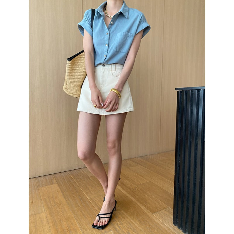 Women Thin & Light Textured Cotton Shirt