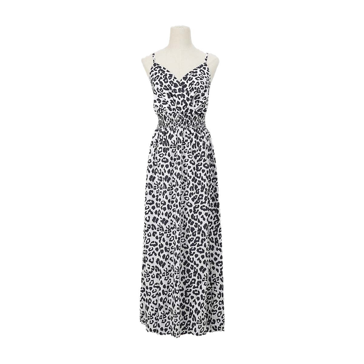 Women's Summer Leopard Print Strapless Dress