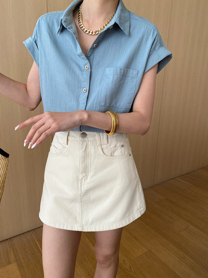 Women Thin & Light Textured Cotton Shirt