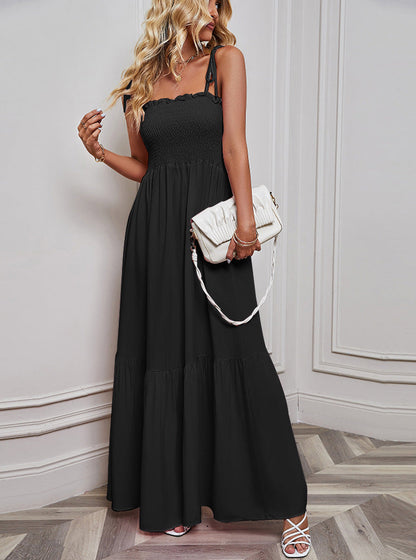 Women's Summer Sexy Thin Strap Bandeau Beach Dress