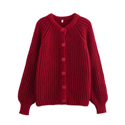 Casual Long Sleeves Knitted Cardigan Sweaters