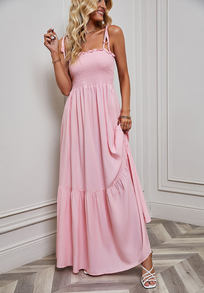 Women's Summer Sexy Thin Strap Bandeau Beach Dress