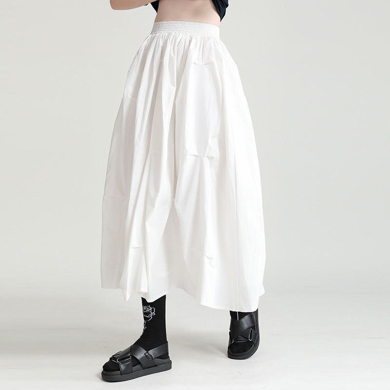 Women's High Waist A-Line Midi Skirt