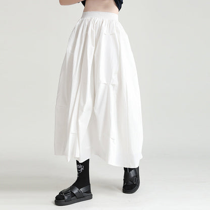 Women's High Waist A-Line Midi Skirt