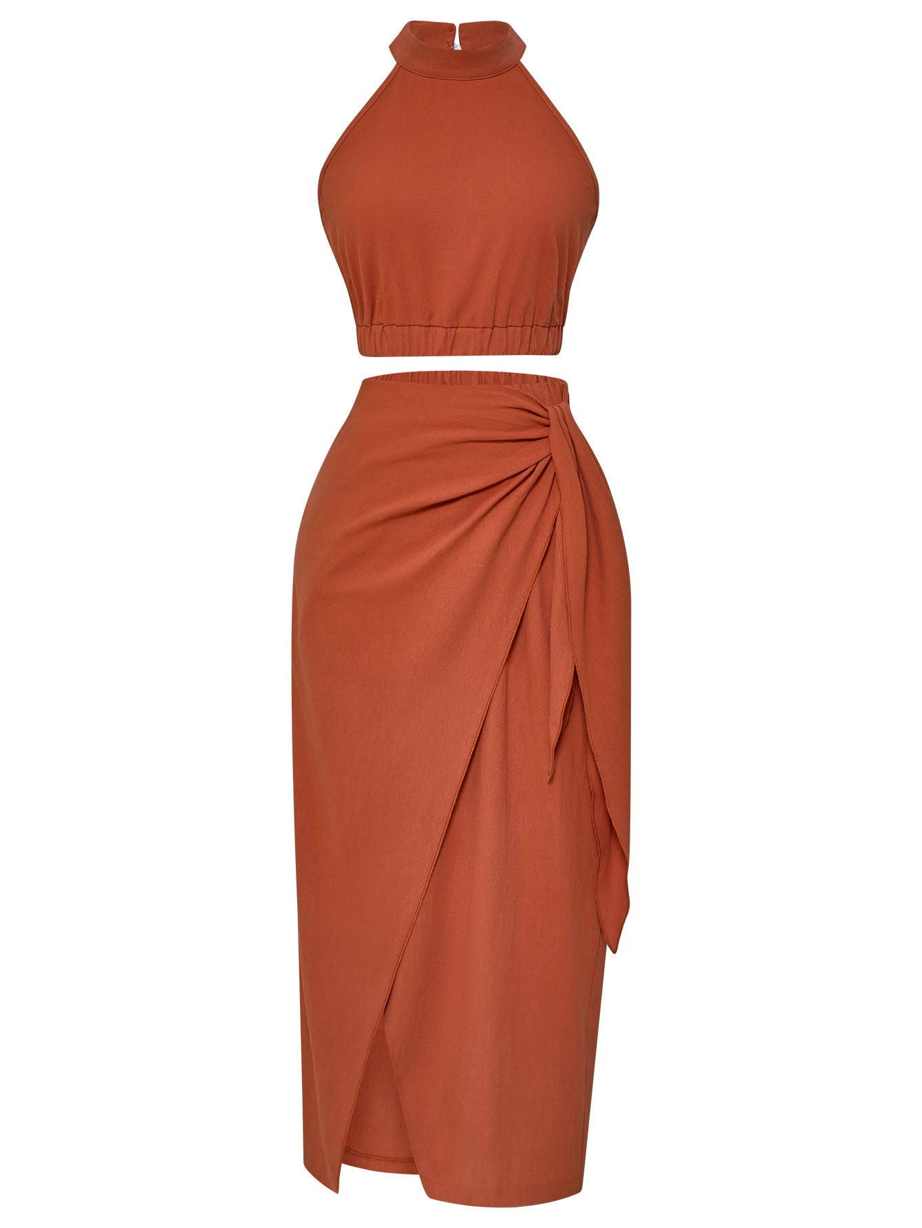 Sexy Halter Sleeves Top & Skirts Suits for Women-Dresses-Free Shipping at meselling99