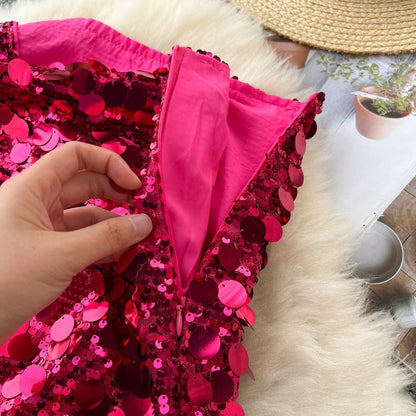 Sexy Sequined Summer A Line Mini Skirts