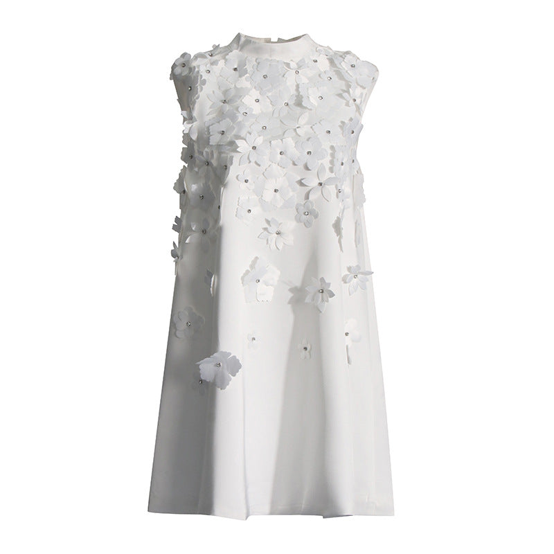 Designed Women's Short Sleeveless A-Line Dress
