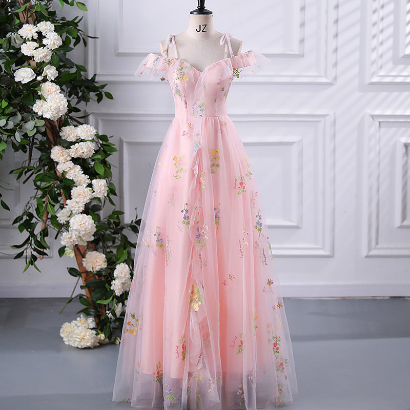 Fairly Off The Shoulder Tulle Bridesmaid Dresses