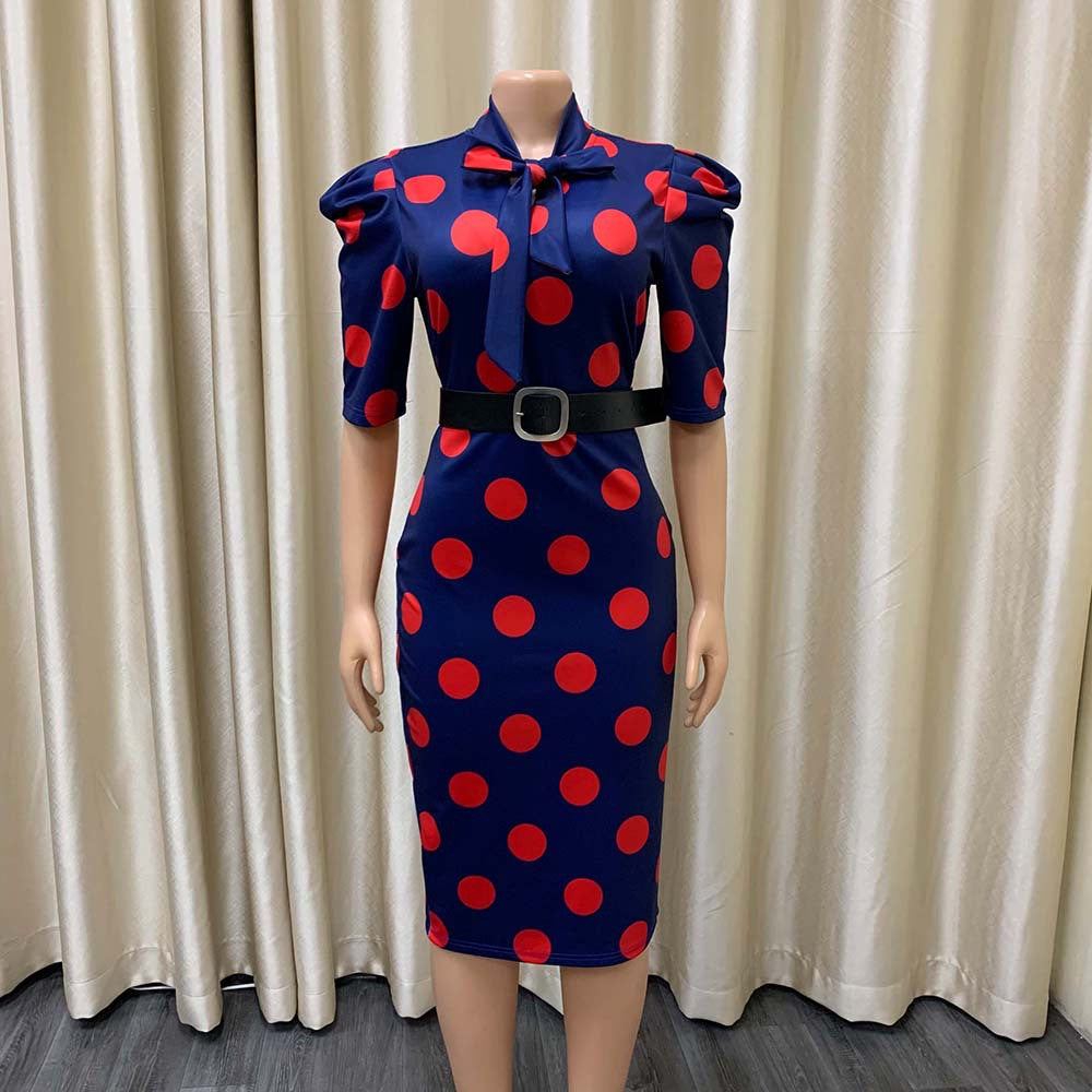 Sexy Bow Dot Office Lady Sheath Dresses-Dresses-Free Shipping at meselling99