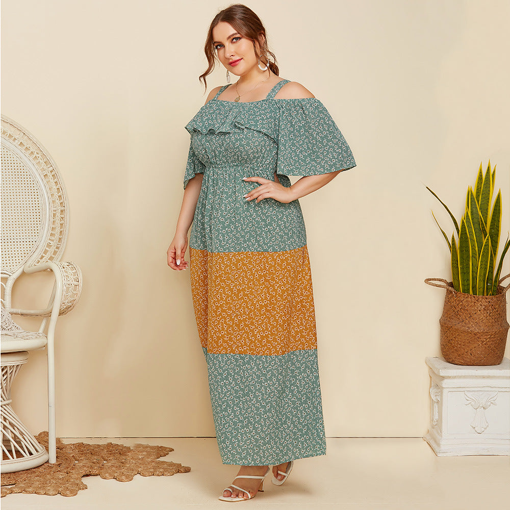 Women Floral Print Plus-Size Dress
