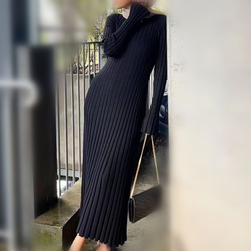 Women's Slim-Fit V-Neck Ribbed Knit Dresses