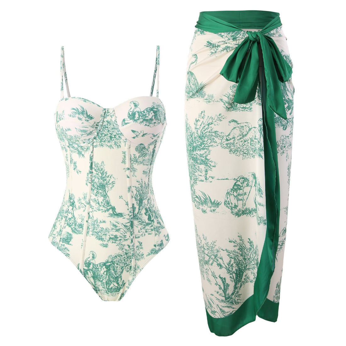 Women's One-Piece Swimsuit with Cover-Up