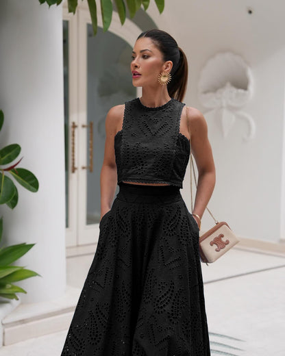 Women's Pocket Dress & Sleeveless Top Set