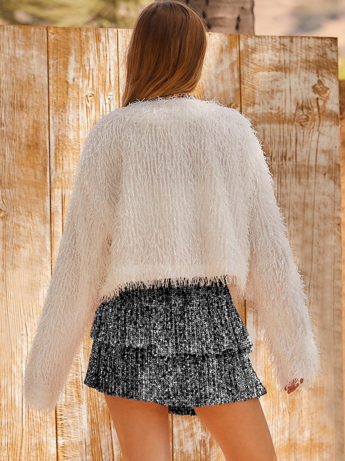 Sexy Sequined Beaded Short Mini Skirts