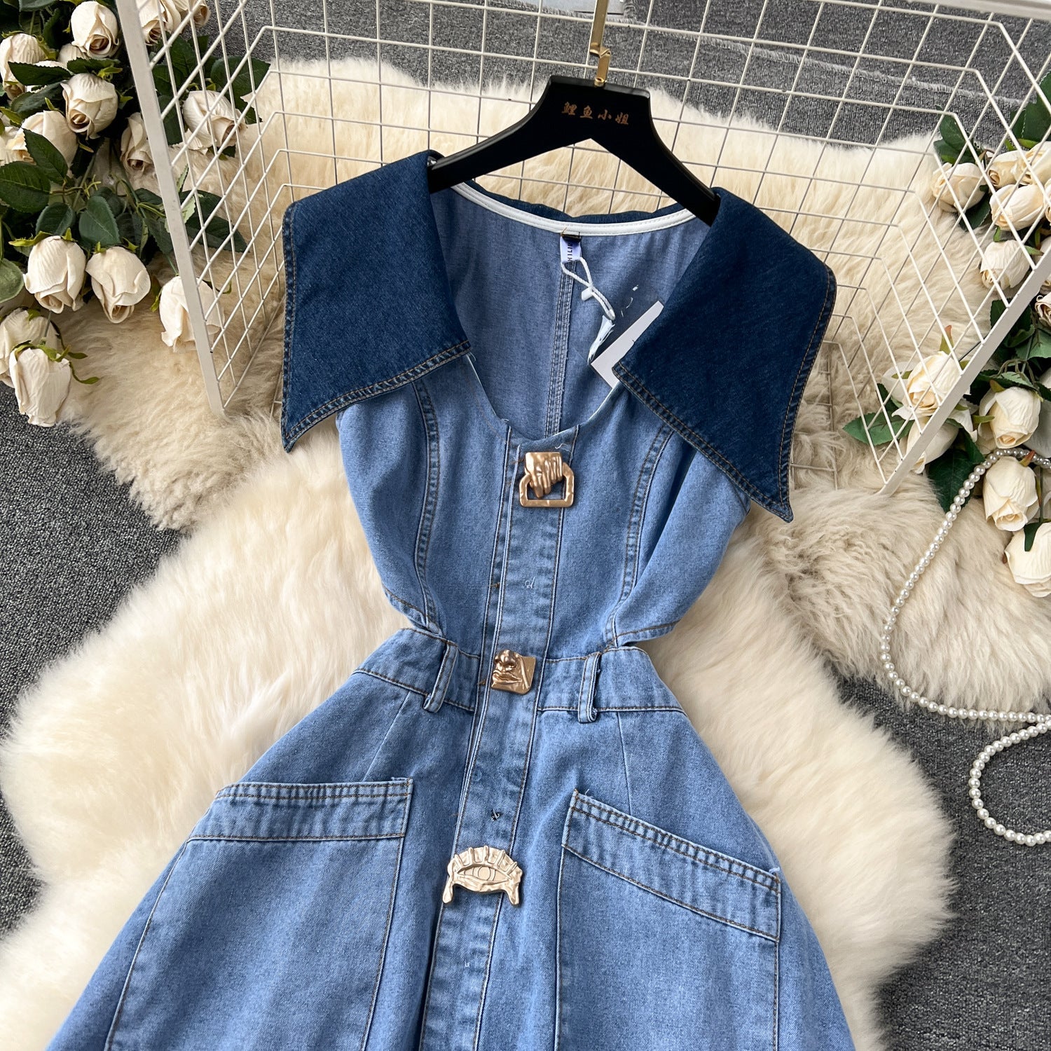 Women's Stylish Cowl Neck Sleeveless Dress