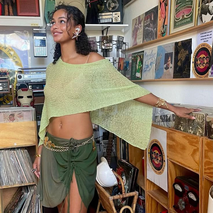 Women's Asymmetrical Cape Poncho – Lightweight Linen Knit Summer Cover-Up