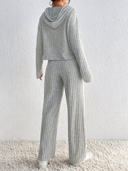 Casual High Neck Fall  Two Pieces Knitted Suits