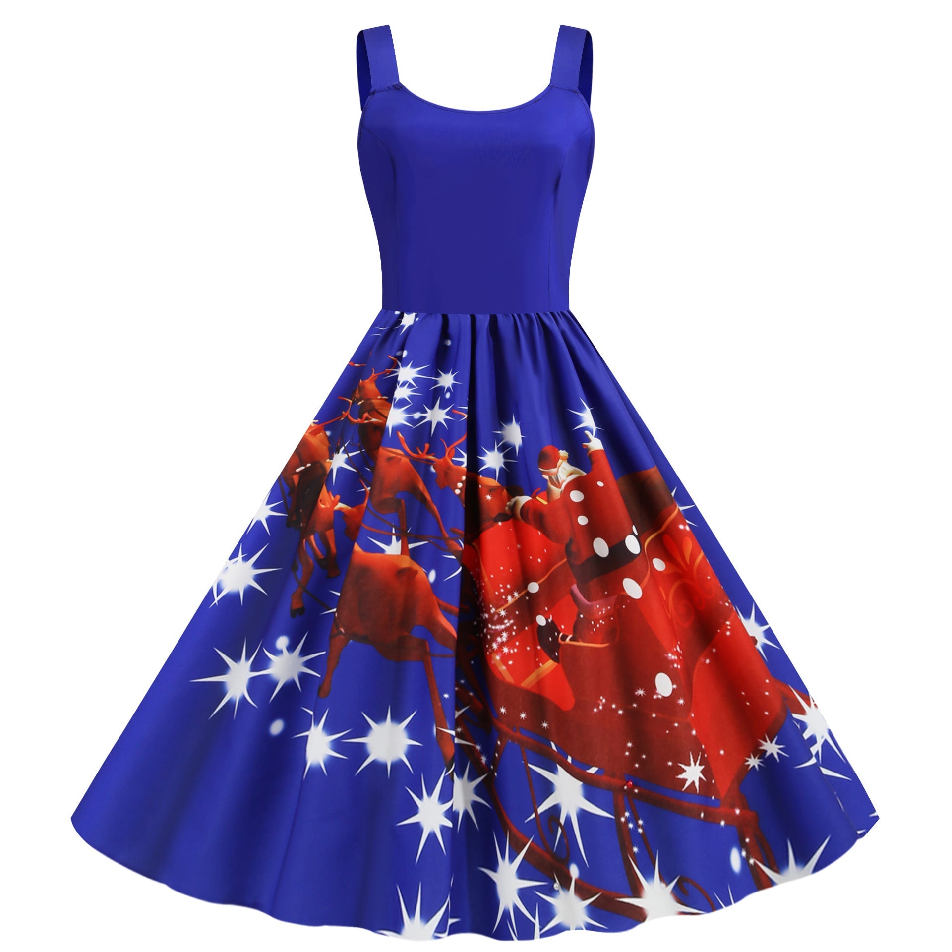Sexy Tank Top Vintage Zipper Dresses-Blue-S-Free Shipping at meselling99