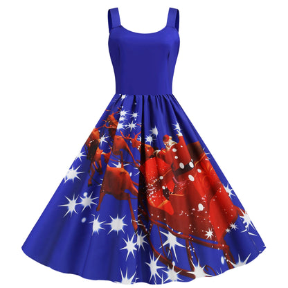 Sexy Tank Top Vintage Zipper Dresses-Blue-S-Free Shipping at meselling99