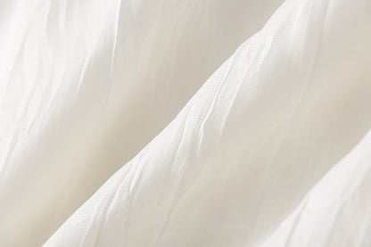Summer Water Ripple Texture Round Neck Sleeveless Maxi Dress