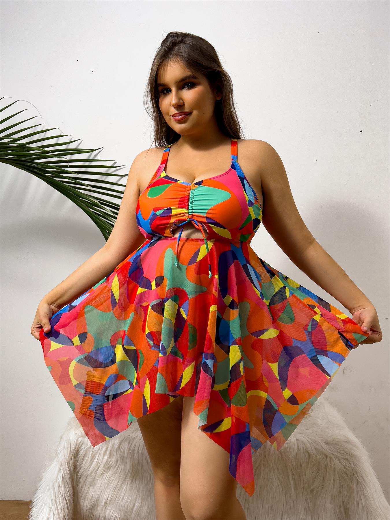 Plus Size High-Waisted Bikini  Suits