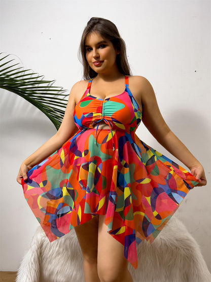 Plus Size High-Waisted Bikini  Suits