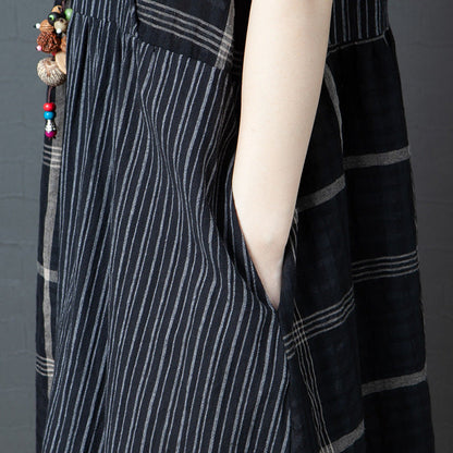 Vintage Linen Summer Long Dresses-Dresses-Free Shipping at meselling99