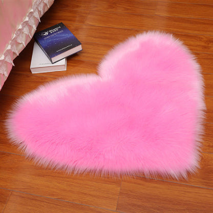 Heart Shaped Fluffy Area Rugs Bedroom Living Room Floor Mats for Home Decor