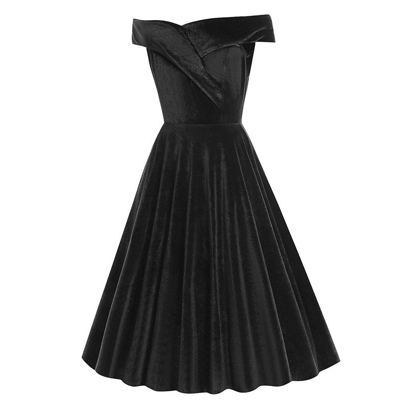 Off The Shoulder Merry Christmas Dresses-Dresses-Free Shipping at meselling99